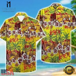 Slayer Music Band Island Getaway 3D Print Hawaiian Shirt