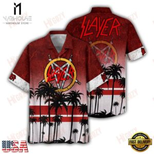 Slayer Music Band Palm Paradise 3D Print Hawaiian Shirt