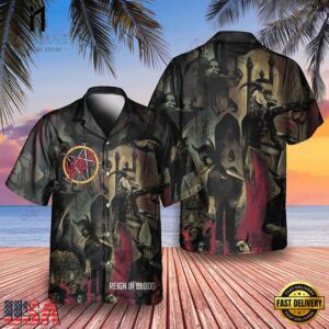 Slayer Music Band Raining Blood Song 3D Print Hawaiian Shirt