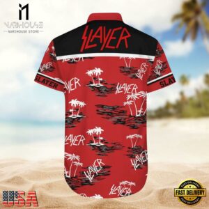 Slayer Music Band Red Island Theme 3D Print Hawaiian Shirt