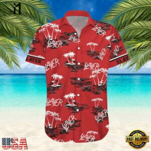 Slayer Music Band Red Island Theme 3D Print Hawaiian Shirt