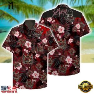 Slayer Music Band Tropical Reign 3D Print Hawaiian Shirt