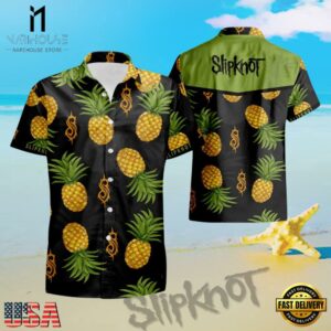 Slipknot Rock Band Band Green Pineapple Summer Hawaiian Shirt