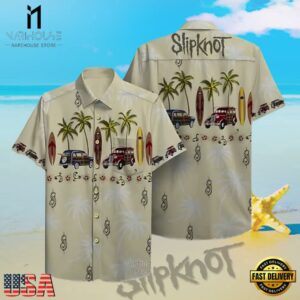 Slipknot Rock Band Car Palm Tree Summer Hawaiian Shirt