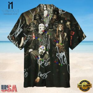 Slipknot Rock Band Collector's Edition Autographed Summer Hawaiian Shirt