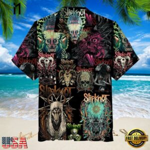 Slipknot Rock Band Dark Fantasy Art Summer Hawaiian Shirt