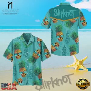 Slipknot Rock Band Green Hawaiian Aloha Shirts