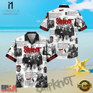 Slipknot Rock Band Lyrics & Faces Summer Hawaiian Shirt