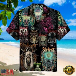 Slipknot Rock Band Monster Collage Summer Hawaiian Shirt