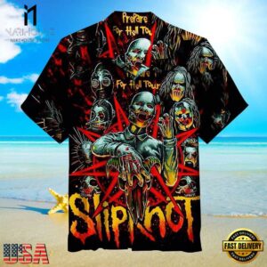 Slipknot Rock Band Prepare for Hell Tour Graphic Summer Hawaiian Shirt