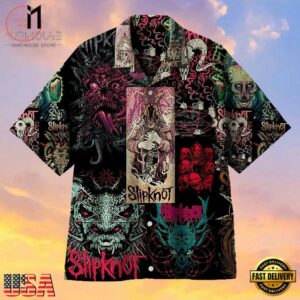 Slipknot Rock Band Psychedelic Album Art Summer Hawaiian Shirt
