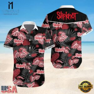 Slipknot Rock Band Red Leaves Metal Summer Hawaiian Shirt