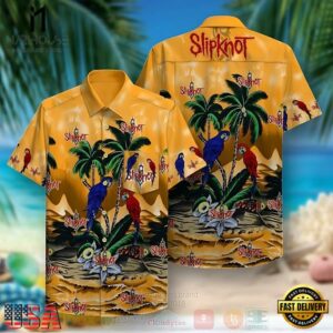 Slipknot Rock Band Tropical Parrot Vibes Summer Hawaiian Shirt