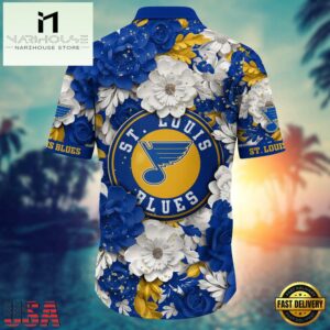 St. Louis Blues NHL Hawaiian Shirt , Vintage Hawaiian Shirts 5 St. Louis Blues NHL Hawaiian Shirt