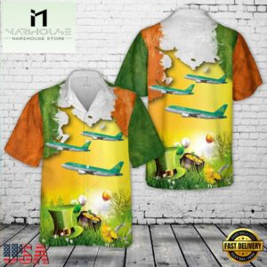 St. Patrick's Day, Aer Lingus St Davnet Airbus Hawaiian Shirt