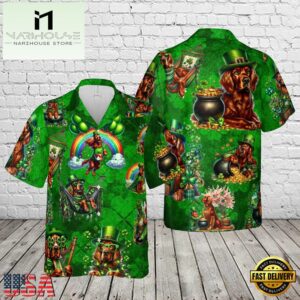 St Patrick's Day Irish Setter Hawaiian Shirt