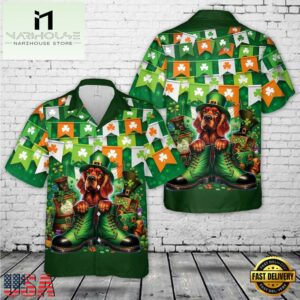 St Patrick's Day Irish Setter Summer Hawaiian Shirt