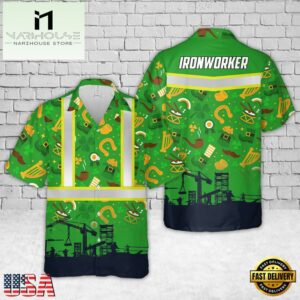 St Patrick's Day Ironworker Summer Hawaiian Shirt