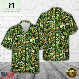 St Patrick's Day Pattern Hawaiian Shirt