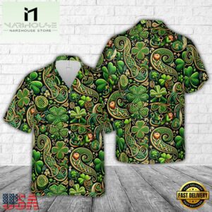 St Patrick's Day Seamless Embroidery Hawaiian Shirt