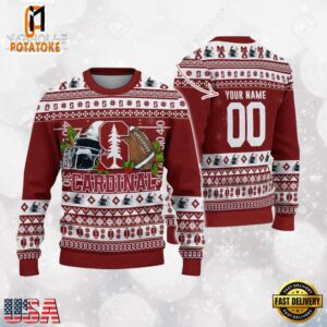 Stanford Cardinal Logo Football NCAA Ugly Christmas Sweater