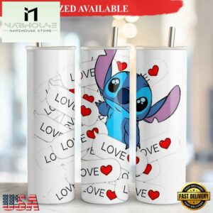 Stitch 20 oz Skinny Tumbler Stitch Valentine 20oz Tumbler