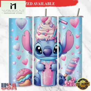 Stitch Valentine Tumbler Wrap Cartoon Valentine Tumbler