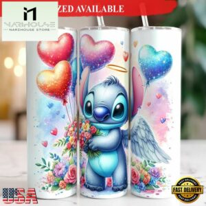 Stitch Version Angel Valentine 20oz Tumbler