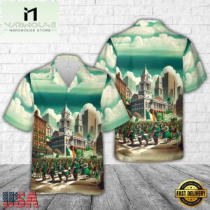 Suffolk County, Massachusetts St. Patrick's Day Hawaiian Shirt