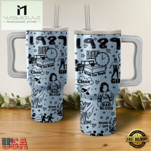 Taylor Swift 1989 Album Music Tumbler 40oz With Handle