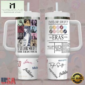 Taylor Swift Eras Tour Concert Tumbler 40oz With Handle