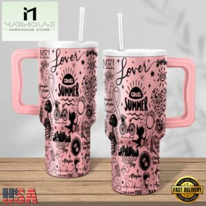 Taylor Swift Lover Album Music Tumbler 40oz With Handle