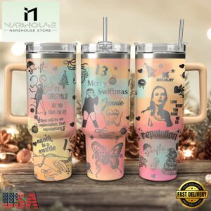Taylor Swift Music Christmas Tumbler 40oz With Handle