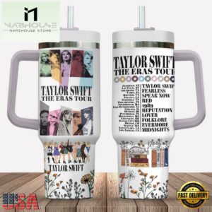 Taylor Swift The Eras Tour Music Tumbler 40oz With Handle