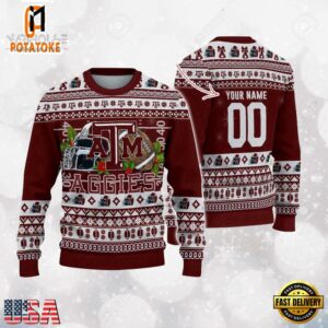 Texas A&ampM Aggies Logo Football NCAA Ugly Christmas Sweater