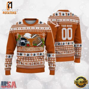 Texas Longhorns Logo Football NCAA Ugly Christmas Sweater