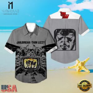 Thin Lizzy Rock Band band Jailbreak Album Cover Hawaiian Shirt