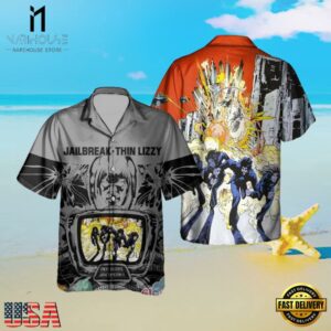 Thin Lizzy Rock Band Jailbreak Album Hawaiian Shirt