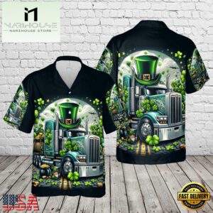 Trucker Happy St Patrick's Day Hawaiian Shirt