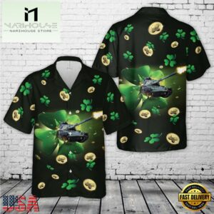 US Army M60 Main Battle Tank, Patrick's Day Hawaiian Shirt