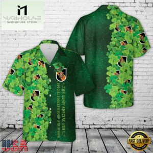 US Army Special 5th Special Forces Group Patrick's Day Hawaiian Shirt