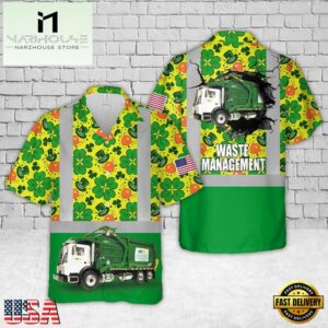 US Waste Management St Patrick's Day Hawaiian Shirt