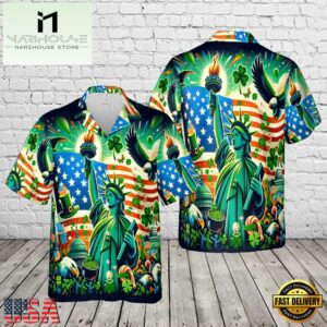 USA St. Patrick's Day Summer Hawaiian Shirt