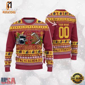 USC Trojans Logo Football NCAA Ugly Christmas Sweater