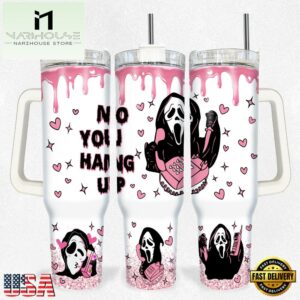 Valentine Ghostface Scream Movies Stainless Steel Tumbler 40Oz With Handle