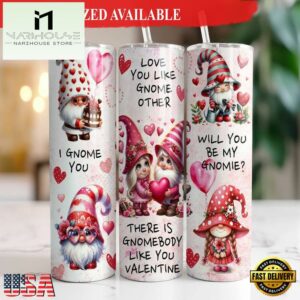 Valentine Gnomes 20 oz Skinny Tumbler