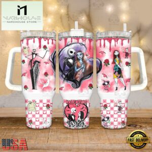 Valentine The Nightmare Before Christmas Disney Movies Stainless Steel Tumbler 40Oz With Handle