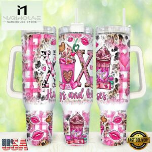 Valentines Coffee Stainless Steel Tumbler 40Oz With Handle
