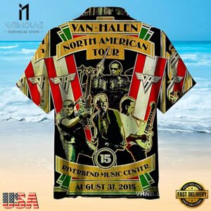 Van Halen Music Band North American Tour Hawaiian Shirt