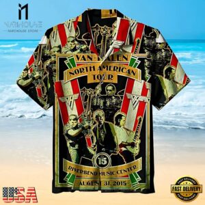 Van Halen Music Band North American Tour Hawaiian Shirt